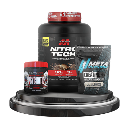 COMBO I NITROTECH 4lbs I PSYCHOTIC I META CREATINE