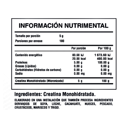 100% CREATINE I 500GR